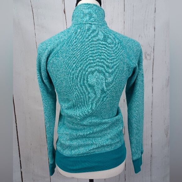 ‼️final must bundle‼️ Guess Sweatshirt Pullover Heather Teal Green Quarter Zip - Picture 6 of 12